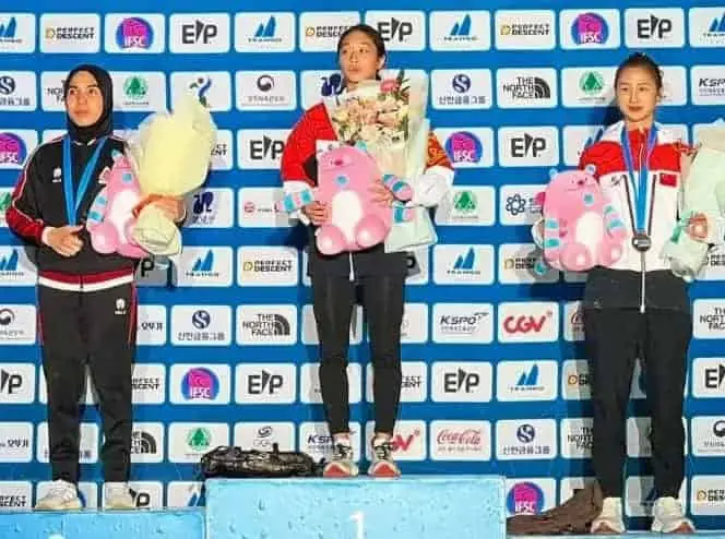 Rajiah Sallsabilah Rebut Perak IFSC Climbing World Cup