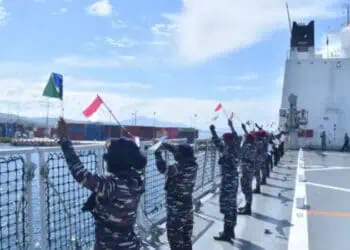 Untuk Pertama Kalinya TNI AL Labuhkan Kapal Perang di Kepulauan Solomon
