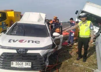 Mobil Tim TV One Dihantam Truk di Tol, Dua Jurnalis Tewas