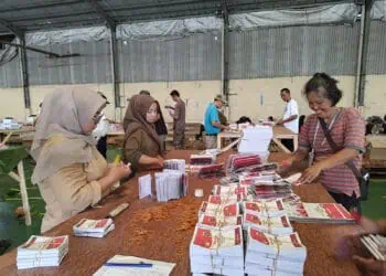 420 Pekerja Disiapkan, Lipat 4.860.548 Surat Suara di Kabupaten Tangerang
