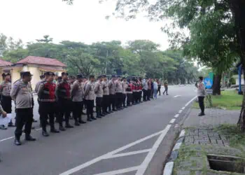 Jajaran Polresta Tangerang Gelar Apel, Persiapan Pengamanan Unjuk Rasa Mahasiswa