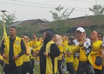 HUT Golkar ke-60, DPD Golkar Kota Serang Gelar Senam Sehat