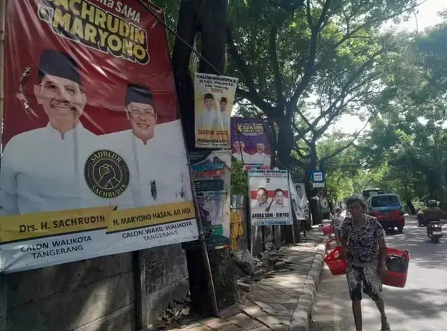 APK Pilkada Masih Nampak di Kota Tangerang