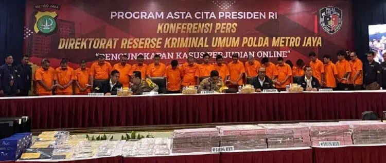 Ini Peran 24 Tersangka Kasus Judi Online Terkait Komdigi