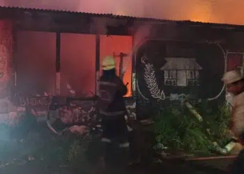 Kebakaran di Serua, Petugas Damkar  Terkendala Warga Ramai Menonton