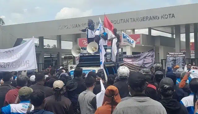 Gelar Protes, Eks Buruh PT Jabatex Desak Polres Metro Tangerang Kota Segel Aset Perusahaan