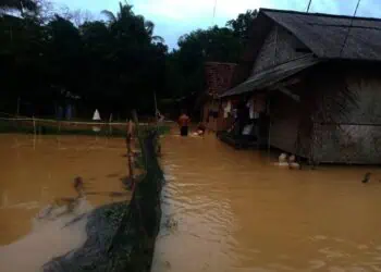 Wilayah selatan Pandeglang, dilanda banjir beberapa waktu lalu. Sampai saat ini, BPBDPK belum menyelesaikan penghitungan kerugian akibat bencana alam. (DOKUMEN/SATELITNEWS.COM)
