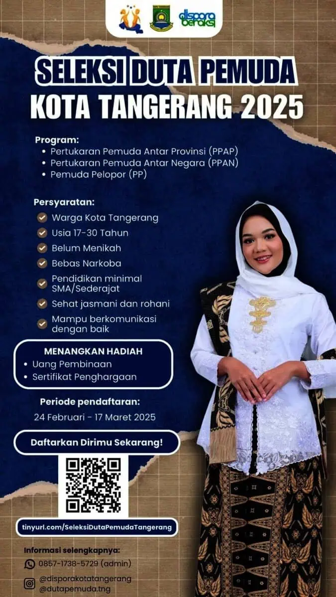 Ingin Ikuti Seleksi Duta Pemuda Kota Tangerang 2025? Ini Syaratnya