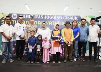 Pemkab Tangerang dan Komunitas Jogging Cisauk Bantu 220 Yatim Dhuafa di Cisauk