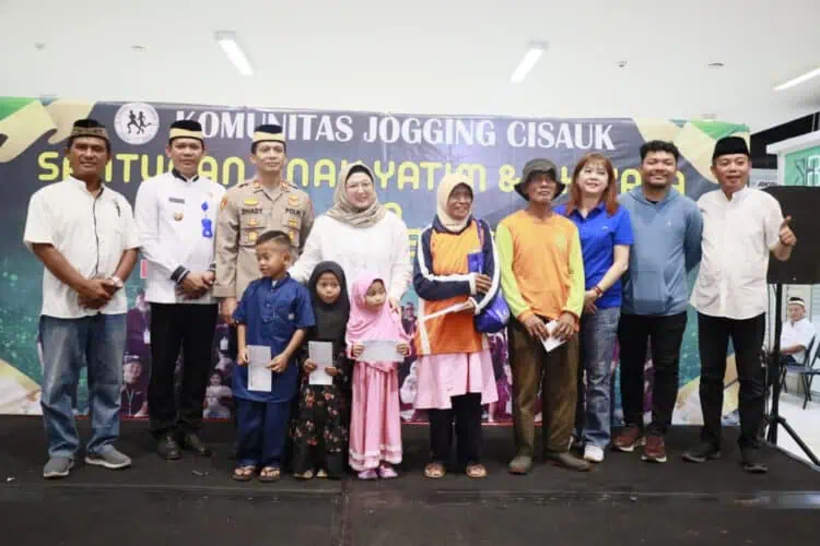 Pemkab Tangerang dan Komunitas Jogging Cisauk Bantu 220 Yatim Dhuafa di Cisauk