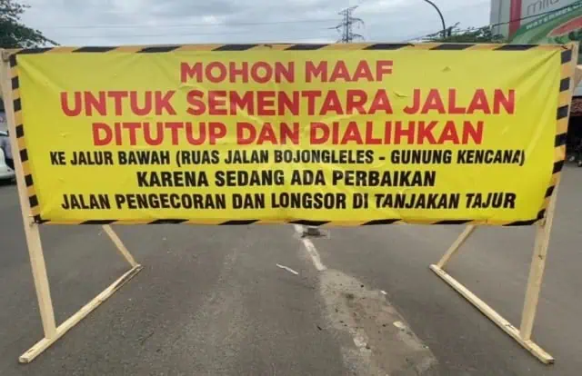Tanjakan Tajur di Lebak Diperbaiki, Akses Sampay-Cileles Dialihkan