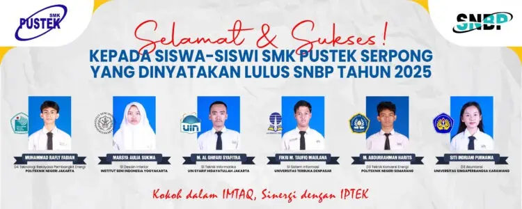 Siswa SMK Pustek Serpong Lolos SNBP 2025 ke Perguruan Tinggi