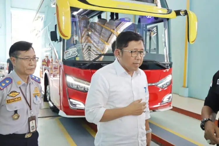 Dishub Kabupaten Tangerang Lakukan Ramp Check Angkutan Mudik 2025