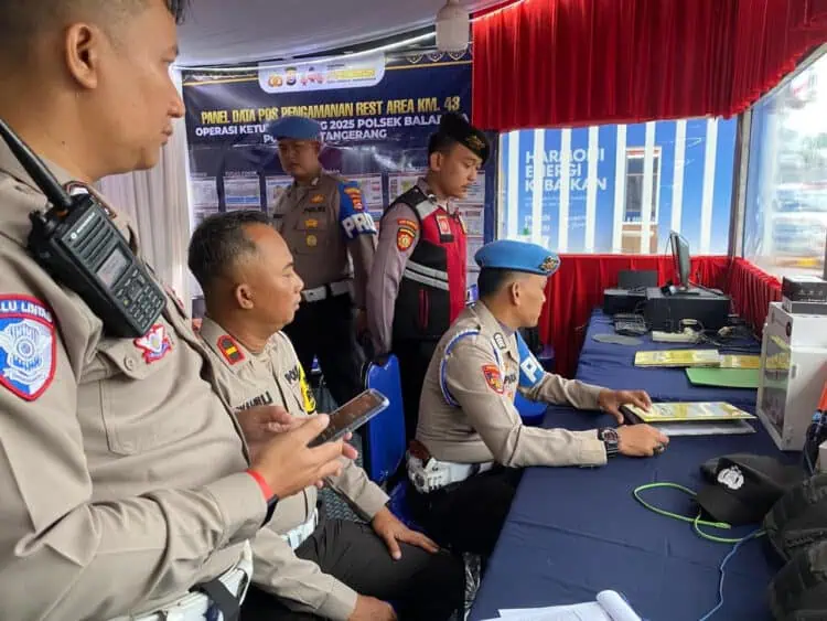 Provost Polresta Tangerang Lakukan Pengecekan Personel Pospam di Rest Area 43