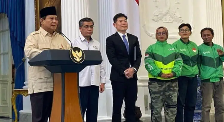 Prabowo: THR Ojol Tunai, Besarnya Sesuai Keaktifan