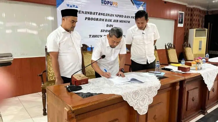 DPUPR Kabupaten Serang-Pokmas Teken Kerjasama Program SPAM