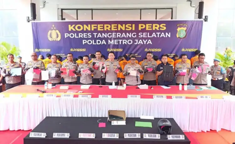 Polres Tangsel Ungkap Kasus Curanmor dan Begal Bersenpi, 23 Pelaku Dibekuk
