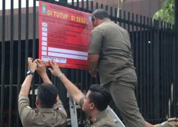 Satpol PP Kota Tangerang Segel Restoran The Nice Garden di Pinang