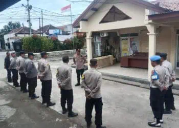 Polsek Kronjo Gelar Apel Siaga Jelang PSU Kabupaten Serang