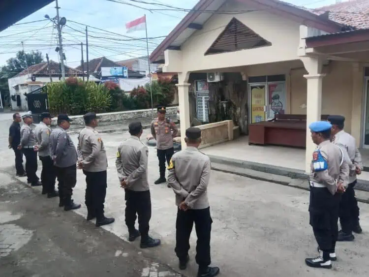 Polsek Kronjo Gelar Apel Siaga Jelang PSU Kabupaten Serang