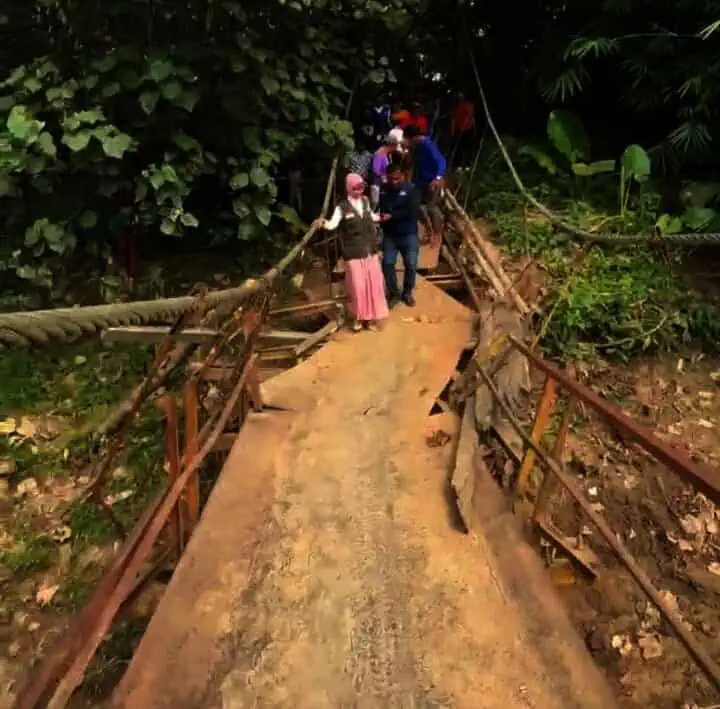 Jembatan Gantung Cikeusik Pandeglang Rusak, Aktivitas Masyarakat Terganggu