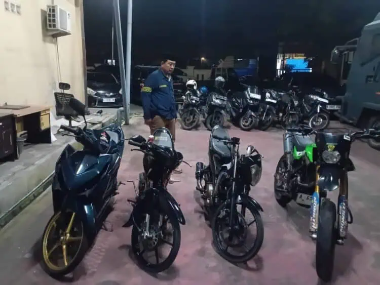 Enam Pelaku Balap Liar di Jalan Raya KP3B Diamankan Ke Mapolda Banten