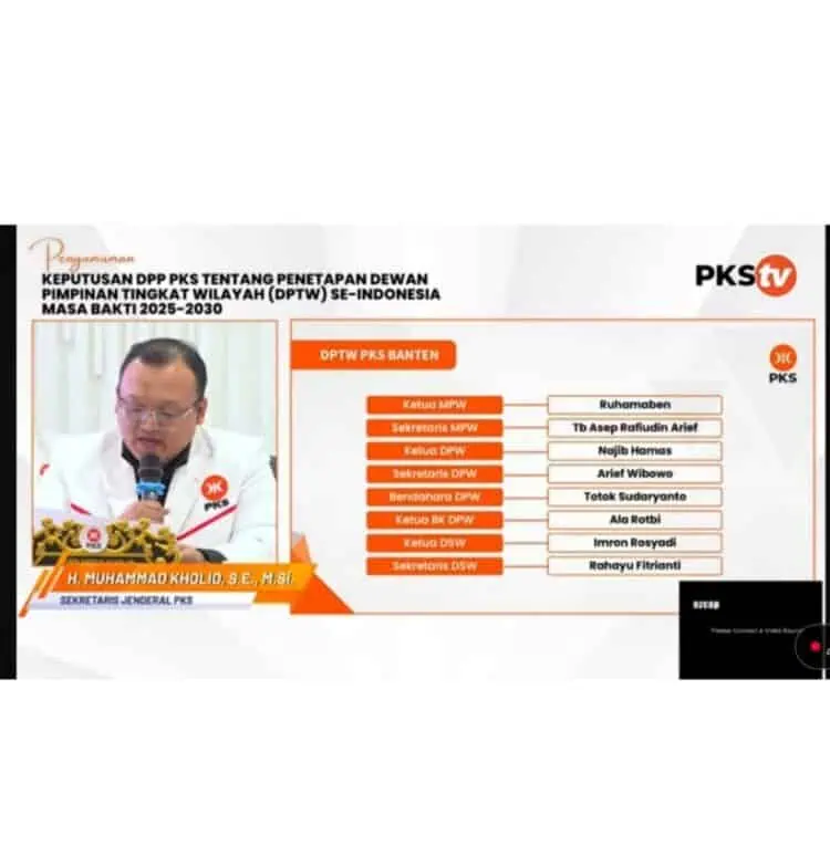 Najib Hamas Ditetapkan Jadi Ketua DPW PKS Banten