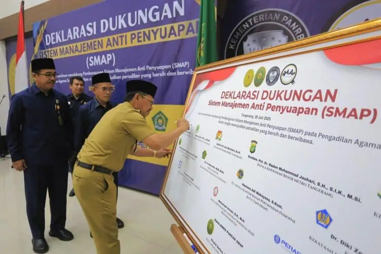 Hadiri Deklarasi Sistem Manajemen Anti Penyuapan Sachrudin Minta Jangan Cuma Seremoni