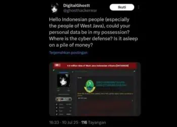 Hacker Klaim Kuasai Data Warga Jabar, 4,6 Juta Data Bobol