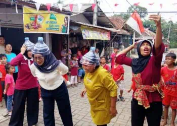 Ibu-ibu Hingga Anak-anak di Kampung Jamuju Pandeglang Antusias Meriahkan HUT Ke-80 Kemerdekaan RI