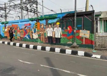 Sisi Selatan Pasar Anyar Tangerang Kini Berhias Mural