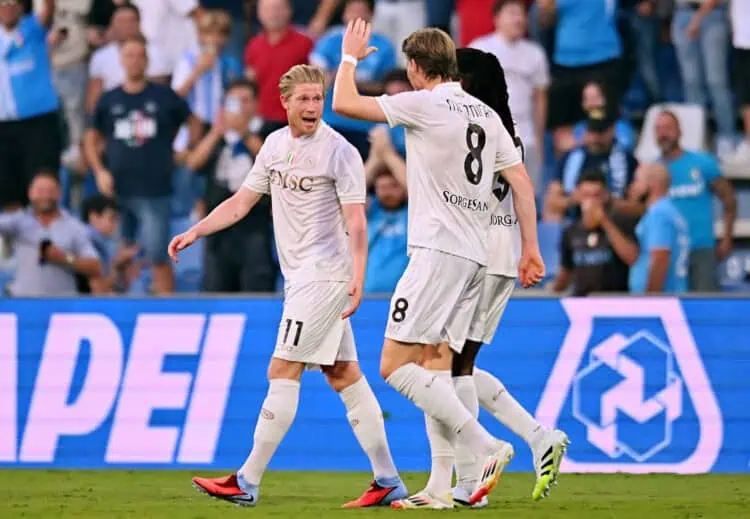 Debut Apik De Bruyne, Cetak Gol Kemenangan Napoli atas Sassuolo