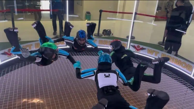 14 Personel Brimob Banten Latihan di Wind Tunnel Cikeas, Ini Tujuannya!