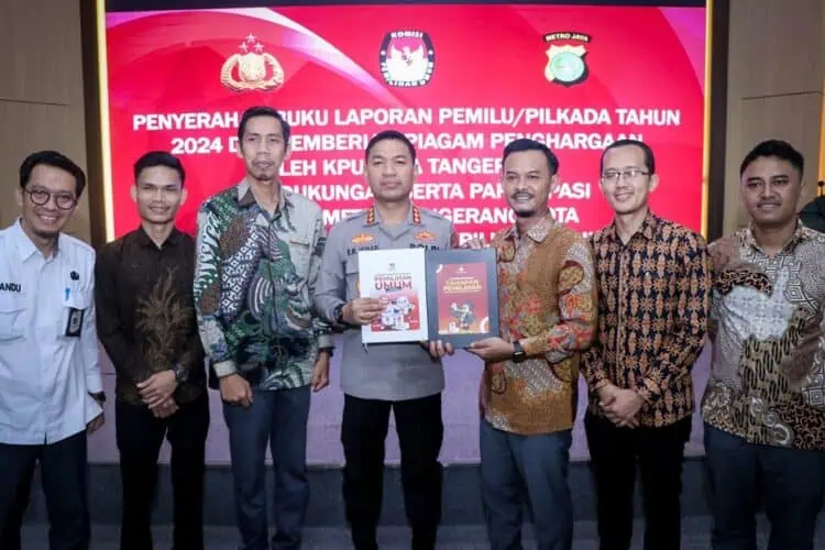 Polres Metro Tangerang Kota Terima Penghargaan atas Dukungan Pengamanan Pemilu 2024