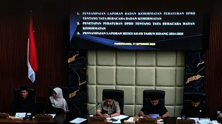 Tata Beracara Badan Kehormatan jadi Pedoman Peningkatan Kinerja DPRD Pandeglang