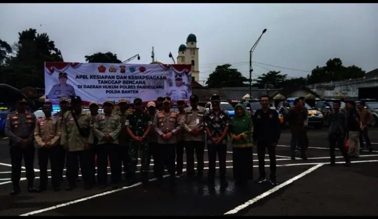 Satukan Komitmen, Seluruh Jajaran Ikuti Apel Siaga Bencana di Mapolres Pandeglang