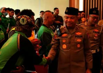 Redam Gejolak Masyarakat, Polda Banten dan Ojol Doa Bersama