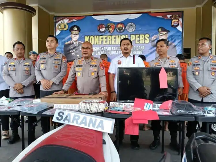 8 Pelaku Kejahatan Diringkus Satreskrim Polres Serang