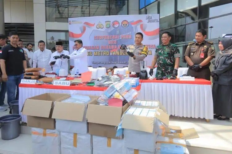3 Bulan Sat Resnarkoba Polres Metro Tangerang Kota Ungkap 58 Kasus, Ratusan Ribu Obat Berbahaya Disita