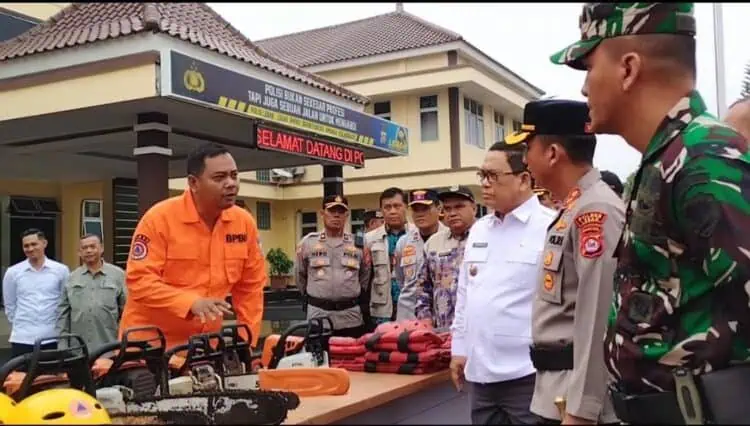 Tim Gabungan Gelar Apel Siaga Bencana di Kabupaten Lebak