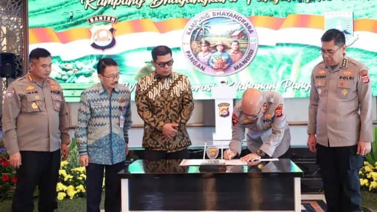 Dukung Program Ketahanan Pangan, Polda Banten Resmikan Kampung Bhayangkara Pangan Mandiri