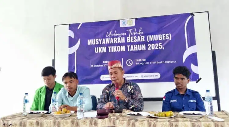 Gelar Mubes, UKM TIKOM STKIP Syekh Manshur Perkuat Komitmen Sebagai Corong Aspirasi Mahasiswa