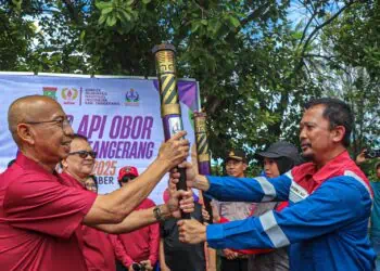 Ambil Api Kirab di Pertamina Gas Bitung, Eka Wibayu: Porkab Amanat Undang-undang