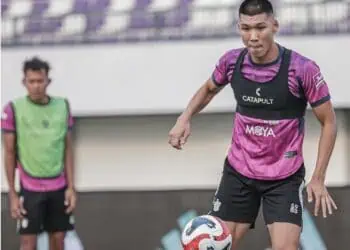 LANJUTKAN MOMENTUM: Persita Tangerang siap melanjutkan momentum positif saat menjamu PSIM Yogyakarta di Stadion Indomilk Arena, Tangerang, Jumat (17/10/2025) pukul 15.30 WIB. (DOK PERSITA OFFICIAL)