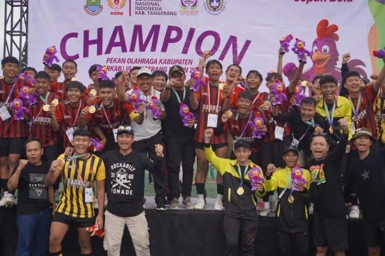 Sindang Jaya Rebut Medali Emas Sepakbola Porkab VI Tangerang