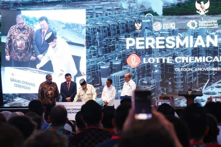 PT Lotte Chemical Indonesia Terbesar di Asia Tenggara Diresmikan Presiden Prabowo di Cilegon