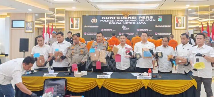 Polres Tangsel Ungkap 13 Perkara Narkoba, Tangkap 18 Tersangka