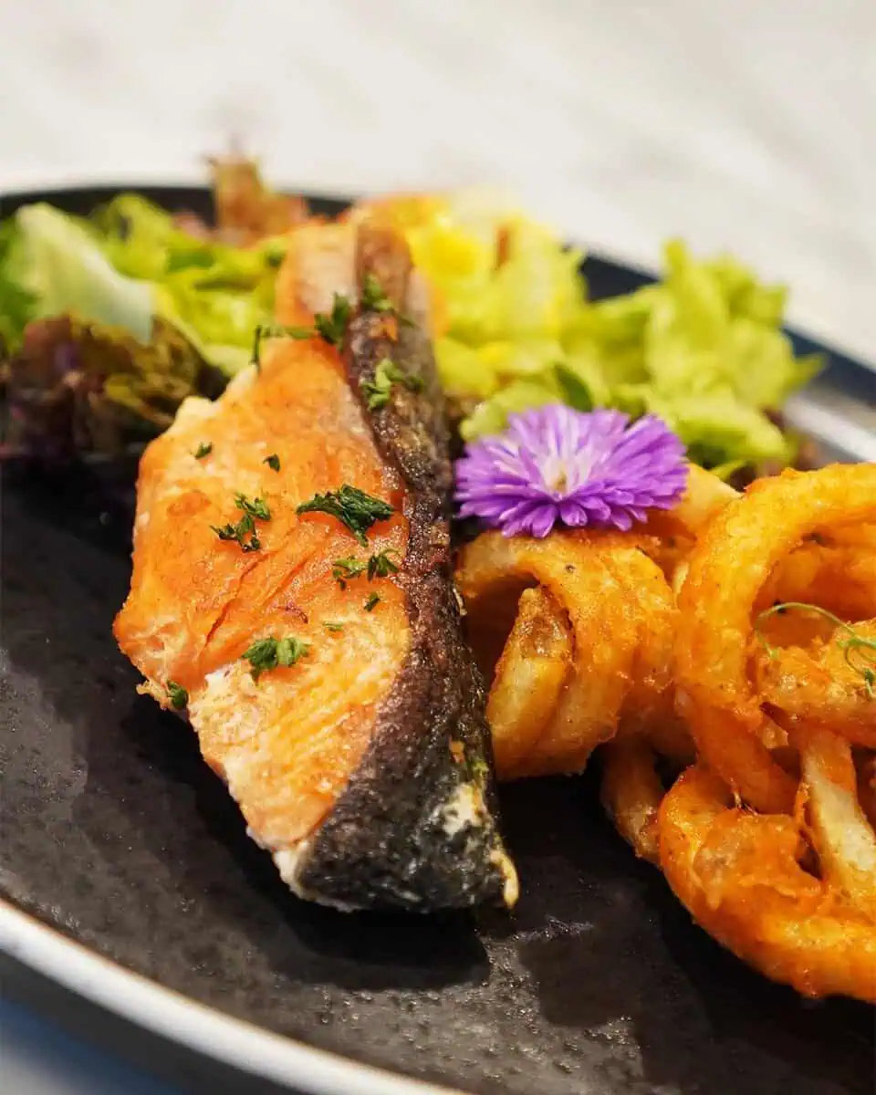 Pan Seared Salmon with Salad