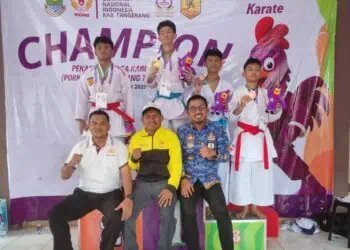 Juarai Karate, Legok Melejit ke Puncak Klasemen Sementara Porkab VI Tangerang