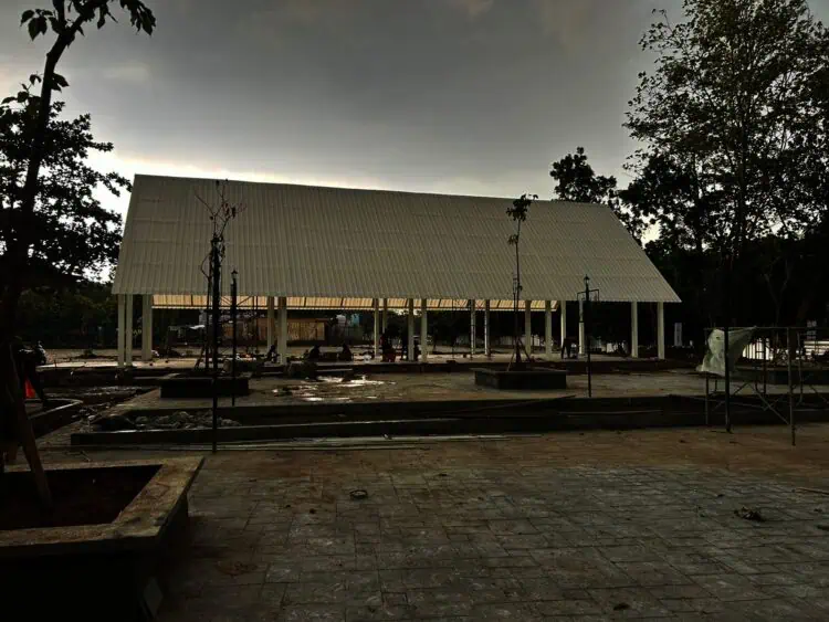 Pembangunan RTH Eco Park Rp4 Miliar, Diduga Gunakan Listrik PJU Pemkab Tangerang dan Kantin Setda